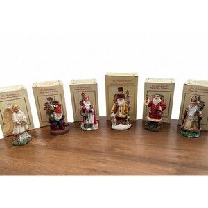 Vintage The International Santa Claus Collection Lot Of 6 With Boxes Figures